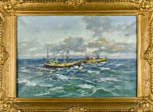 Eugeniusz DZIERŻENCKI (1905-1990), Cutters at Sea