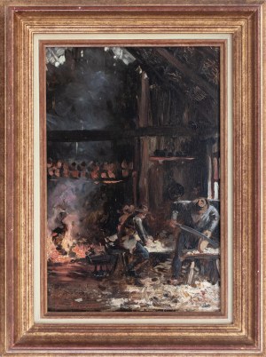 Paul (Paul) MERWART (1855-1902), V drevenej dielni