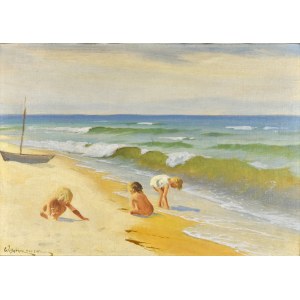 INDEPENDENT PAINTER, Children on the Beach