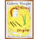 Marc CHAGALL (1887 - 1985), Żółte tło - Plakat Galerie Maeght, 1967-1970