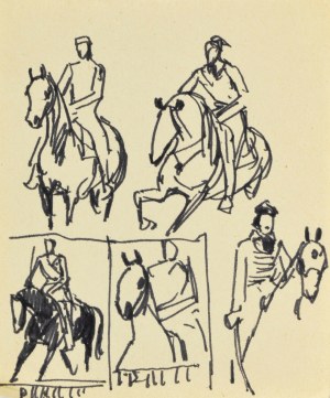 Ludwik MACIĄG (1920-2007), Muži na koňoch