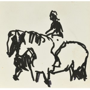 Ludwik MACIĄG (1920-2007), Woman on horseback