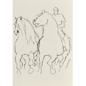 Ludwik MACIĄG (1920-2007), Man on horseback