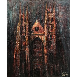 Dawid Masionek, Glühen im Dunkeln (Kathedrale von Canterbury), 2024