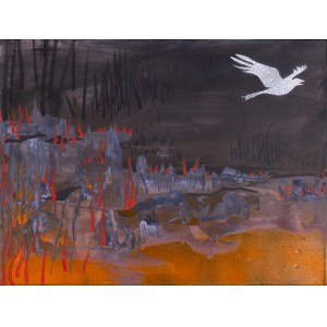 Hanna Kur, Grass burning, 2024