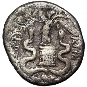 Římské mince, Říše, Augustus (27 př. n. l. - 14 n. l.), Quinarius n.d. (asi 29-27 př. n. l.), Řím nebo Brundisium