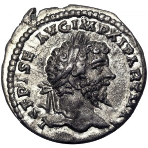 Rímske mince, cisárstvo, Septimius Severus (193-211 n. l.), Denár n.d., Rím