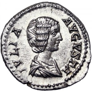Římské mince, Říše, Julia Domna (193-217 n. l.), manželka Septimia Severa, Denár n.d., Řím