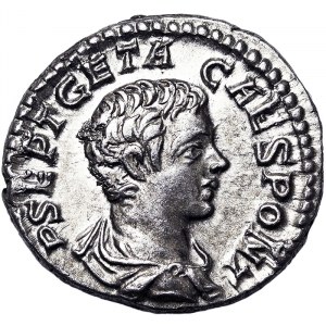 Römische Münzen, Kaiserreich, Geta (198-212 n. Chr.), Denar n.d., Rom