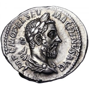 Römische Münzen, Kaiserreich, Macrinus (217-218 n. Chr.), Denar n.d., Rom