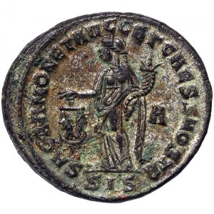 Römische Münzen, Kaiserreich, Constantius I. Chlorus (293-305 n. Chr.), Follis n.d., Siscia