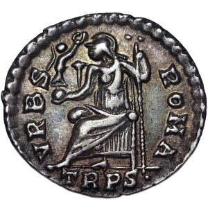 Rímske mince, cisárstvo, Valentinian II (375-392 n.l.), Siliqua n.d., Treveri
