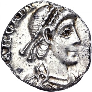Römische Münzen, Kaiserreich, Arcadius (383-408 n. Chr.), Siliqua n.d., Mailand