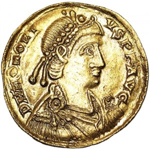 Rímske mince, cisárstvo, Honorius (393-423 n. l.), Solidus n.d. (cca 420-423 n. l.), Ravenna