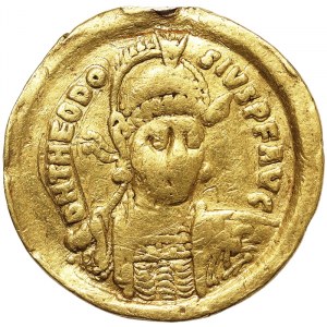 Römische Münzen, Kaiserreich, Theodosius II. (402-450 n. Chr.), Solidus n.d. (ca. 408-420 n. Chr.), Konstantinopel