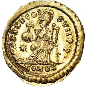 Římské mince, Říše, Theodosius II (402-450 n.l.), Solidus n.d. (ca. 441-450 n.l.), Konstantinopol