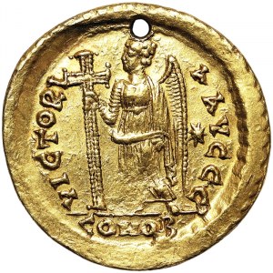 Römische Münzen, Kaiserreich, Marcianus (450-457 n. Chr.), Solidus n.d., Konstantinopel