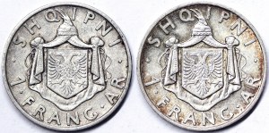 Albanie, Royaume, Zog I (1926-1939), Lot 2 pièces.