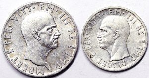 Albania, Regno, Vittorio Emanuele III (1939-1943), Lotto 2 pezzi.