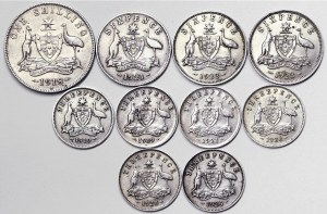 Australien, Königreich, George V (1910-1936), Los 10 Stück