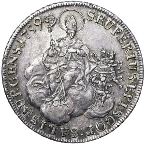 Austria, Salisburgo, Sigismondo III Von Schrattenbach (1753-1771), Taler 1759, Salisburgo