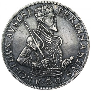 Austria, Sacro Romano Impero (800/962 - 1806), Ferdinando, arciduca d'Austria (1564-1595), Taler n.d., Hall