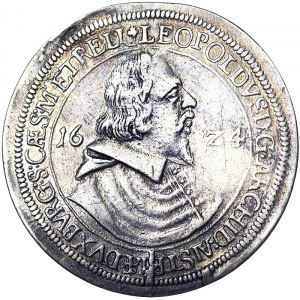 Austria, Święte Cesarstwo Rzymskie (800/962 - 1806), Leopold V, arcyksiążę Austrii (1619-1632), Taler 1624, Hall