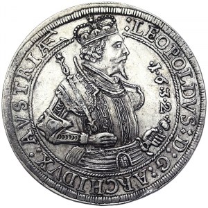 Austria, Sacro Romano Impero (800/962 - 1806), Leopoldo V, arciduca d'Austria (1619-1632), Taler 1632, Hall