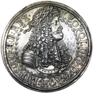 Rakúsko, Svätá ríša rímska (800/962 - 1806), Leopold I., cisár Svätej ríše rímskej (1657-1705), 2 Taler n.d. (cca 1680), Hall