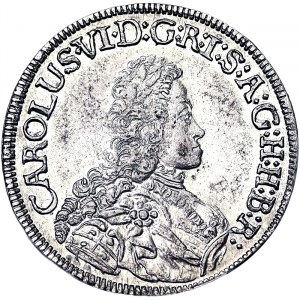 Austria, Holy Roman Empire (800/962 - 1806), Charles VI, Holy Roman Emperor (1711-1740), VI Kreuzer 1714, Hall