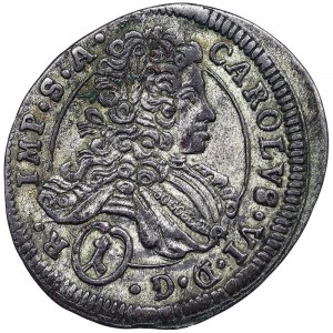 Austria, Holy Roman Empire (800/962 - 1806), Charles VI, Holy Roman Emperor (1711-1740), 1 Kreuzer 1712, Graz