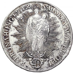 Rakúsko, Svätá ríša rímska (800/962 - 1806), Mária Terézia, cisárovná Svätej ríše rímskej (1740-1780), Taler 1761, Kremnica