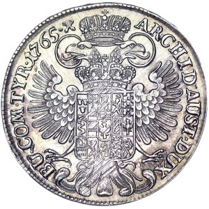 Autriche, Saint Empire romain germanique (800/962 - 1806), Marie-Thérèse, Impératrice du Saint Empire romain germanique (1740-1780), 1/2 Taler 1765, Hall