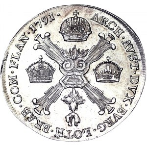 Rakousko, Svatá říše římská (800/962 - 1806), Leopold II (1790-1792), 1/4 Kronentaler 1791, Vídeň