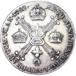 Austria, Święte Cesarstwo Rzymskie (800/962 - 1806), Leopold II (1790-1792), 1/4 Taler 1792, A Wiedeń