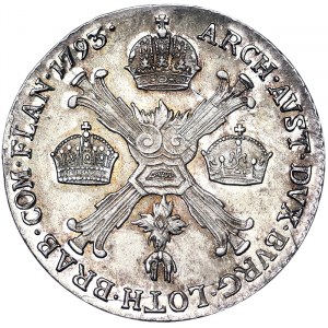 Austria, Sacro Romano Impero (800/962 - 1806), Francesco II, Sacro Romano Impero (1792/1806-1835), 1/4 Taler 1793, B Kremnitz