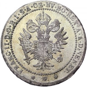 Österreich, Heiliges Römisches Reich (800/962 - 1806), Franz II., Kaiser des Heiligen Römischen Reiches (1792/1804), 1 Lira Veneta 1802, Wien