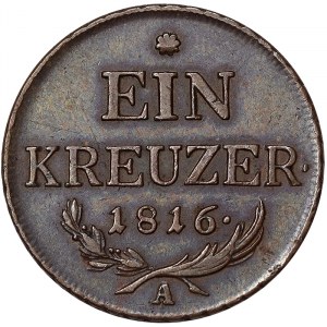 Austria, Austro-Węgry, Franciszek I, cesarz Austrii (1804-1835), 1 Kreuzer 1816, Wiedeń