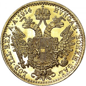 Austria, Austro-Hungarian Empire, Franz Joseph I (1848-1916), Ducat 1914, Vienna