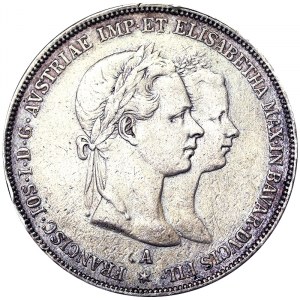 Austria, Austro-Hungarian Empire, Franz Joseph I (1848-1916), 2 Gulden 1854, Vienna