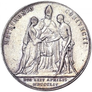 Austria, Austro-Hungarian Empire, Franz Joseph I (1848-1916), 2 Gulden 1854, Vienna