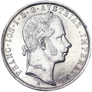 Austria, Cesarstwo Austro-Węgierskie, Franciszek Józef I (1848-1916), 1 Gulden 1858, Wiedeń
