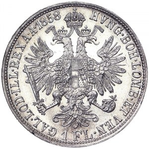 Austria, Impero austro-ungarico, Francesco Giuseppe I (1848-1916), 1 Gulden 1858, Vienna