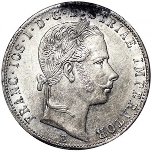 Österreich, Österreichisch-Ungarische Monarchie, Franz Joseph I. (1848-1916), 1 Gulden 1858, Karlsburg