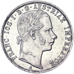 Österreich, Österreichisch-Ungarische Monarchie, Franz Joseph I. (1848-1916), 1 Gulden 1859, Wien