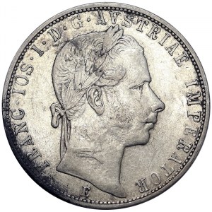 Austria, Cesarstwo Austro-Węgierskie, Franciszek Józef I (1848-1916), 1 Gulden 1860, Karlsburg