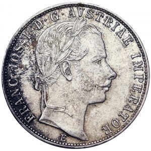Austria, Cesarstwo Austro-Węgierskie, Franciszek Józef I (1848-1916), 1 Gulden 1863, Karlsburg