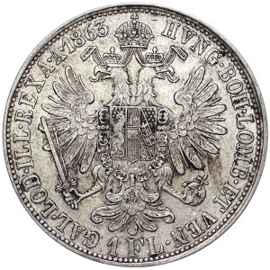 Austria, Cesarstwo Austro-Węgierskie, Franciszek Józef I (1848-1916), 1 Gulden 1863, Karlsburg