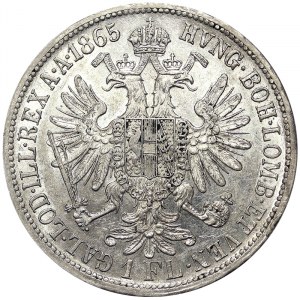 Autriche, Empire austro-hongrois, François-Joseph Ier (1848-1916), 1 Gulden 1865, Vienne