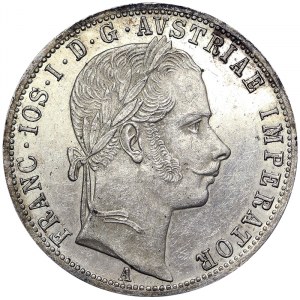 Rakúsko, Rakúsko-Uhorsko, František Jozef I. (1848-1916), 1 zlatý 1865, Viedeň